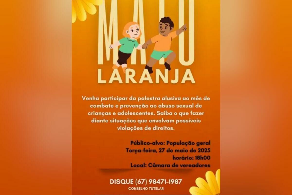 Imagem de compartilhamento para o artigo Ação do Maio Laranja em Figueirão orienta moradores sobre denúncias de violência sexual da MS Todo dia